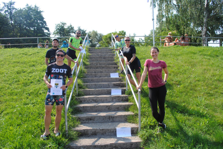 Siegertreppchen Swim & Run 2020